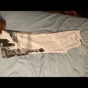 White NYC printed jeans.